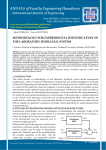 ANNALS of Faculty Engineering Hunedoara