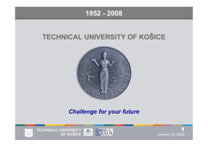 Presentation of the Technical University of Košice