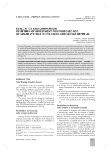 evaluation and comparison of return of investment for proposed use