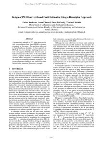 Design of PD Observer-Based Fault Estimator - CEUR