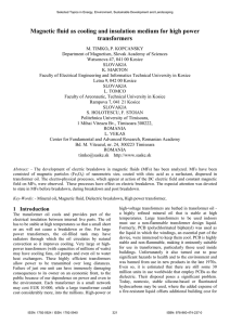 Magnetic fluid as cooling and insulation medium for high