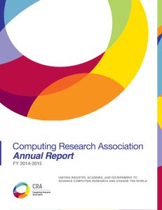 2014-2015 Annual Report - Computing Research Association