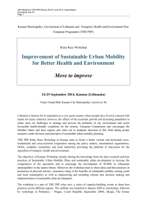 Improvement of Sustainable Urban Mobility for Better Health
