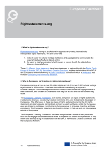 Europeana Factsheet Rightsstatements.org