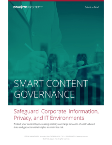 SMART CONTENT GOVERNANCE