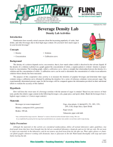 91607 Beverage Density Lab-Sugar Content Analysis