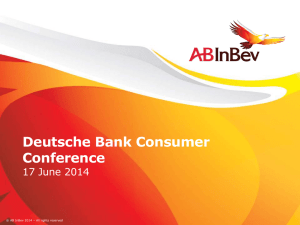 AB InBev - Deutsche Bank Consumer Conference