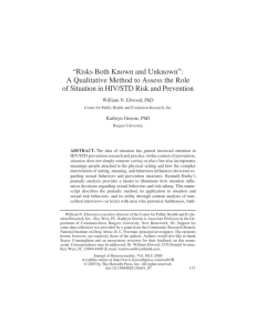 “Risks Both Known and Unknown”: A Qualitative Method to Assess