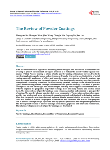 The Review of Powder Coatings - Scientific Research Publishing