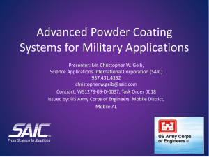 Advanced Powder Coating Systems for Military Applications