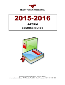 j-term course guide - Mount Vernon High School