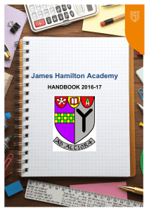 James Hamilton Academy Handbook 2016-17