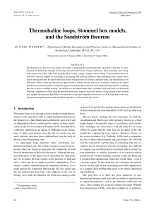 C. Wunsch, 2004, Thermohaline loops, Stommel box models, and