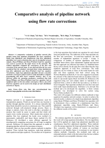 Comparative analysis of pipeline network using flow rate corrections