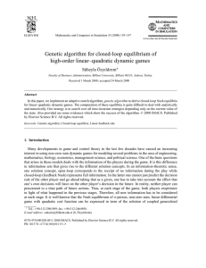 Genetic algorithm for closed-loop equilibrium of high