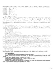 chapter 62-243 tampering with motor vehicle air pollution control