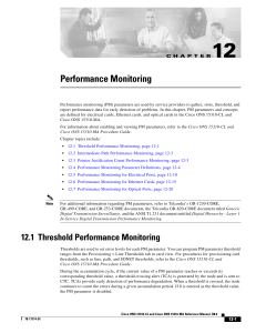 Chapter 12, Performance Monitoring