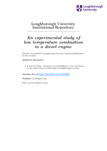 An experimental study of low temperature combustion in a diesel