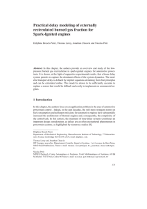 Practical delay modeling of externally recirculated burned gas