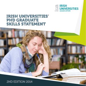 IRISH UNIVERSITIES` PHD GRADUATE SKILLS STATEMENT