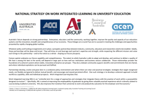 National Strategy on Work Integrated Learning in University
