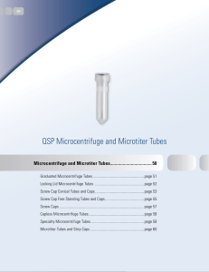 QSP Microcentrifuge and Microtiter Tubes