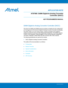 SAM4 Digital-to-Analog Converter Controller