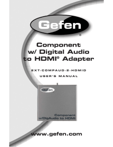 Component w/ Digital Audio to HDMI® Adapter