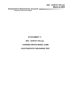 Charged Device Model (CDM) - Automotive Electronics Council (AEC)