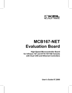 MCB167-Net Evaluation Board User`s Guide