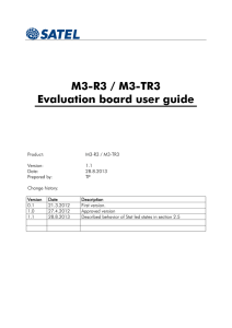 M3-R3 / M3-TR3 Evaluation board user guide