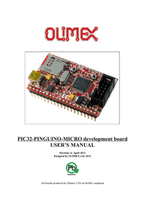 PIC32-PINGUINO-MICRO development board USER`S MANUAL