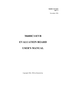 m68hc11evb evaluation board user`s manual