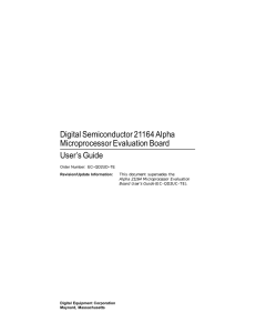 Alpha 21164 Microprocessor Evaluation Board User`s Guide