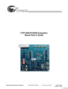 CYP15G0101DXB Evaluation Board User`s Guide