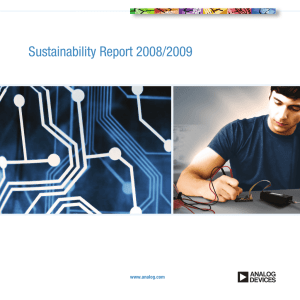 Analog Devices : Sustainability Report 2008/2009