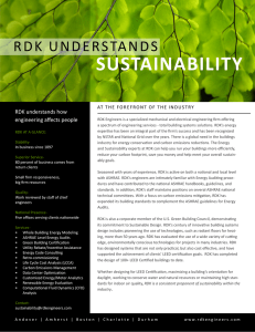 sustainability - RDK Engineers