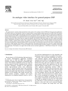 An analogue video interface for general-purpose DSP