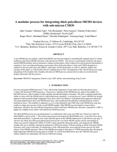 A modular process for integrating thick polysilicon MEMS devices