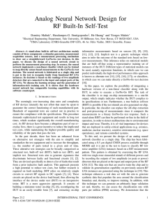 Analog Neural Network Design for RF Built-In Self-Test