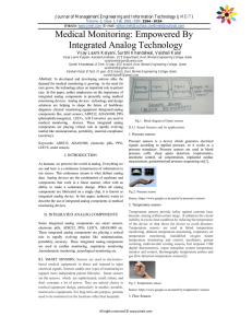 Medical Monitoring: Empowered By Integrated Analog Technology