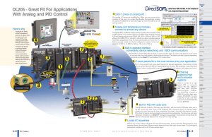 DL205 - Great Fit For Applications With Analog and PID Control