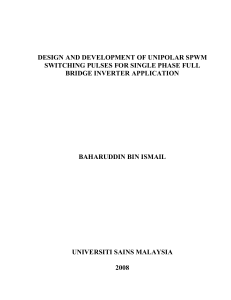 design and development of unipolar spwm