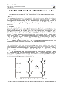 Achieving a Single Phase PWM Inverter using 3525A PWM IC