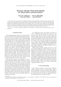 SINGLE PHASE PWM RECTIFIER IN TRACTION APPLICATION