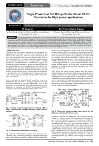 Single Phase Dual Full Bridge Bi-directional DC