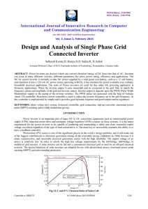 Design and Analysis of Single Phase Grid Connected