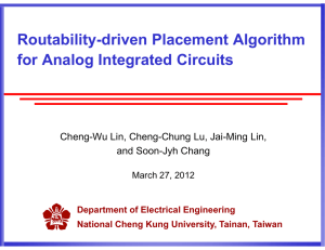 Routability-driven Placement Algorithm for Analog Integrated Circuits