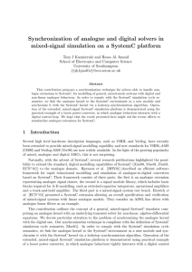 Synchronization of analogue and digital solvers in mixed