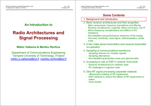 Radio Architectures and Signal Processing